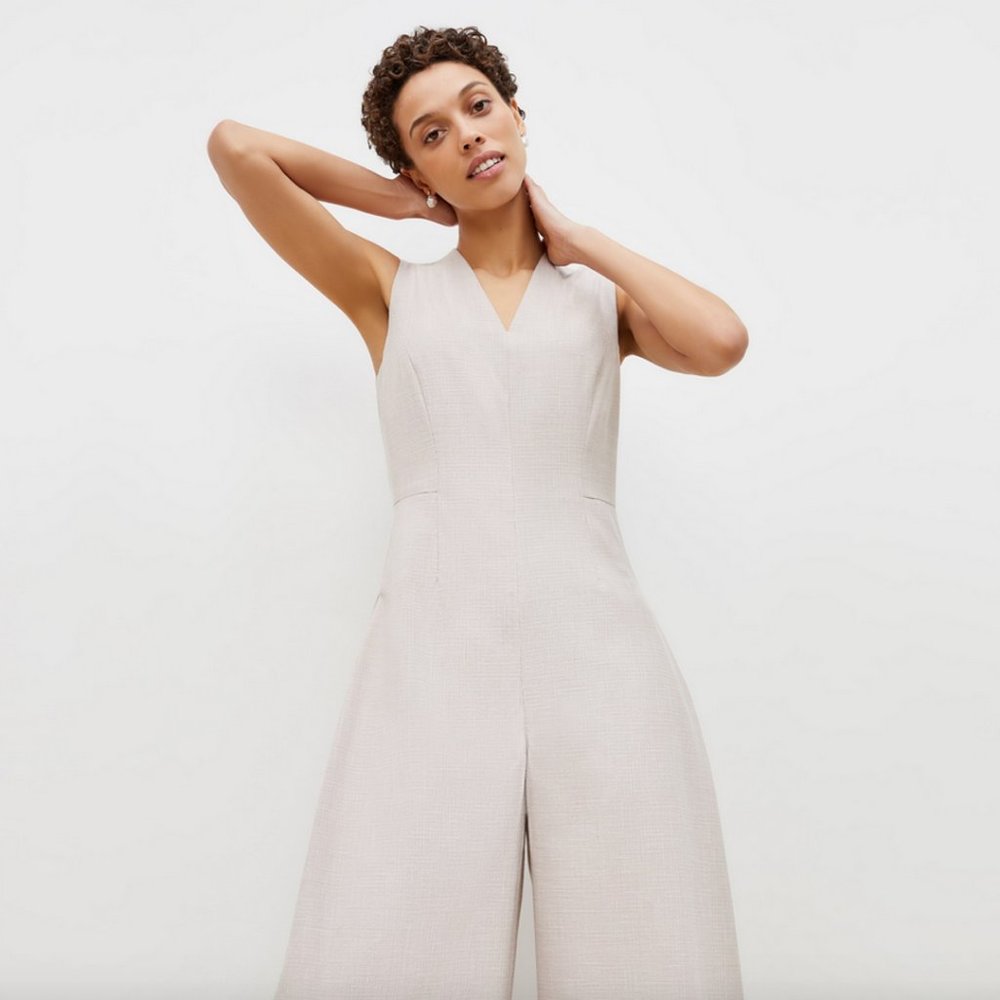 MM Lafleur Beige Sleeveless Jumpsuit - Picture 3 of 11